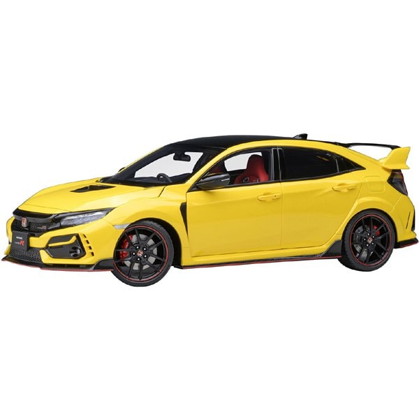 Chargez l&#39;image dans la visionneuse de la galerie, AUTOart 73225 1/18 Honda Civic Type R FK8 édition limitée jaune soleil II moulé sous pression
