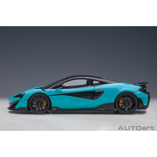 AUTOart 76083 1/18 McLaren 600LT Light Blue Pearl with Carbon Roof Diecast