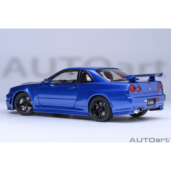 Load image into Gallery viewer, AUTOart 77460 1/18 Nismo R34 GT-R Z-tune Bayside Blue/Carbon Black Bonnet Collection
