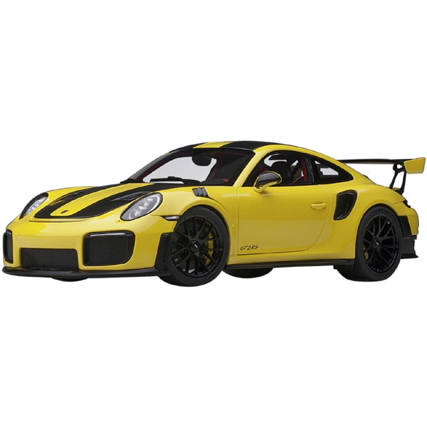 Cargue la imagen en el visor de la galería, AUTOart 78172 1/18 Porsche 911 (991.2) GT2 RS Weissach Paquete Amarillo/Negro Carbón Diecast
