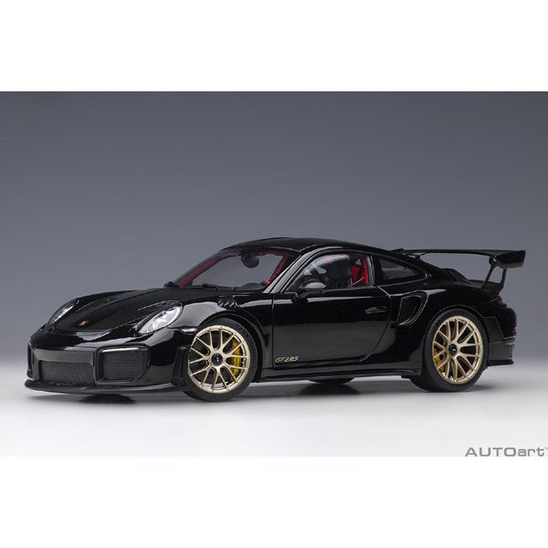 Laden Sie das Bild in Galerie -Viewer, AUTOart 78186 1/18 Porsche 911 991.2 GT2 RS Weissach Package Black/Carbon Black Diecast
