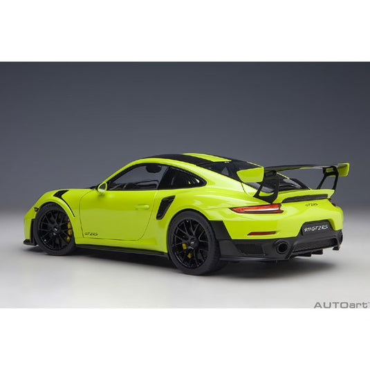 AUTOart 78187 1/18 Porsche 911 991.2 GT2 RS Weissach Package vert clair/noir carbone moulé sous pression