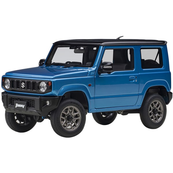 Cargue la imagen en el visor de la galería, AUTOart 78502 1/18 Suzuki Jimny JB64 Azul Metálico con Techo Negro Diecast
