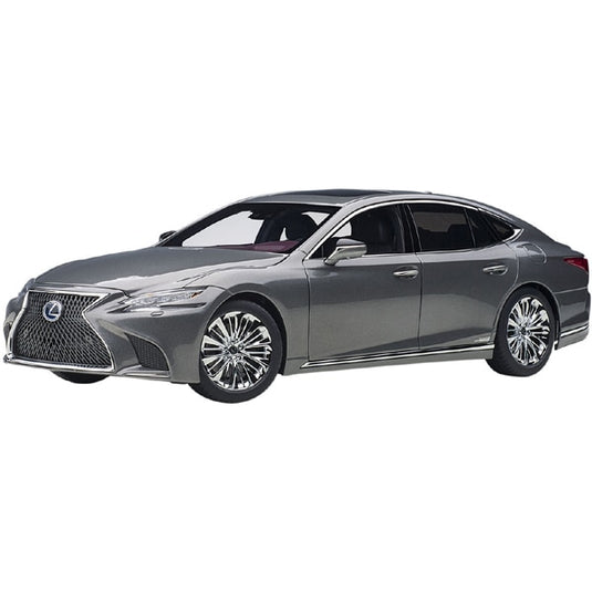 AUTOart 78867 1/18 Lexus LS500h Metallic Grey with Crimson & Black Interior Diecast