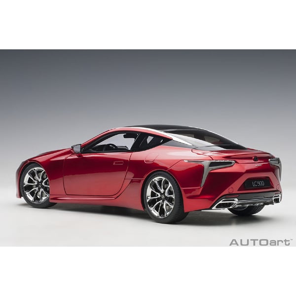 Cargue la imagen en el visor de la galería, AUTOart 1/18 Lexus LC500 rojo metálico con interior rosa oscuro compuesto fundido a presión
