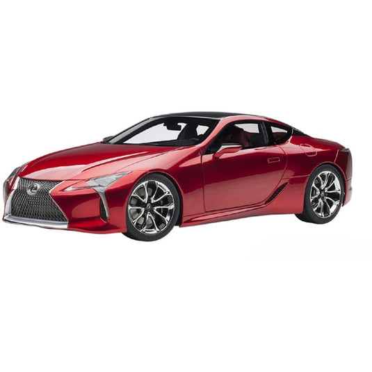 AUTOart 1/18 Lexus LC500 rouge métallisé avec intérieur rose foncé composite moulé sous pression