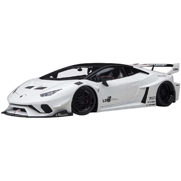 Laden Sie das Bild in Galerie -Viewer, AUTOart 79125 1/18 Liberty Walk LB Silhouette Works Lamborghini Huracan GT White Diecast
