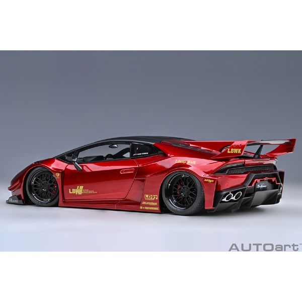 Chargez l&#39;image dans la visionneuse de la galerie, AUTOart 79126 1/18 Liberty Walk LB Silhouette Works Lamborghini Huracan GT Hyper rouge moulé sous pression
