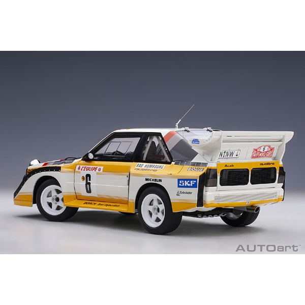 Laden Sie das Bild in Galerie -Viewer, AUTOart 88602 1/18 Audi Sport Quattro S1 WRC Monte Carlo Rally 1986 #6 Diecast
