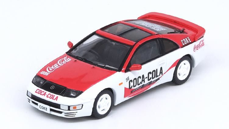 Chargez l&#39;image dans la visionneuse de la galerie, INNO ModelsCOKE059-B 1/64 Nissan Fairlady Z S32 Coca-Cola moulé sous pression
