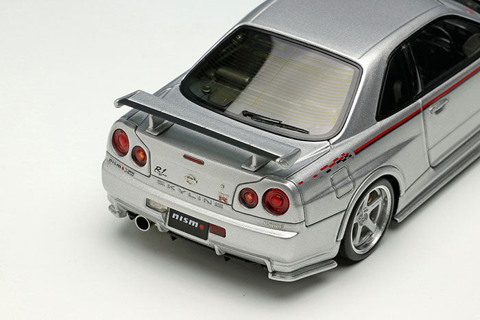 Laden Sie das Bild in Galerie -Viewer, Pre-Order EIDOLON EM436A Nissan Skyline GT-R (BNR34) NISMO R-tune Silver
