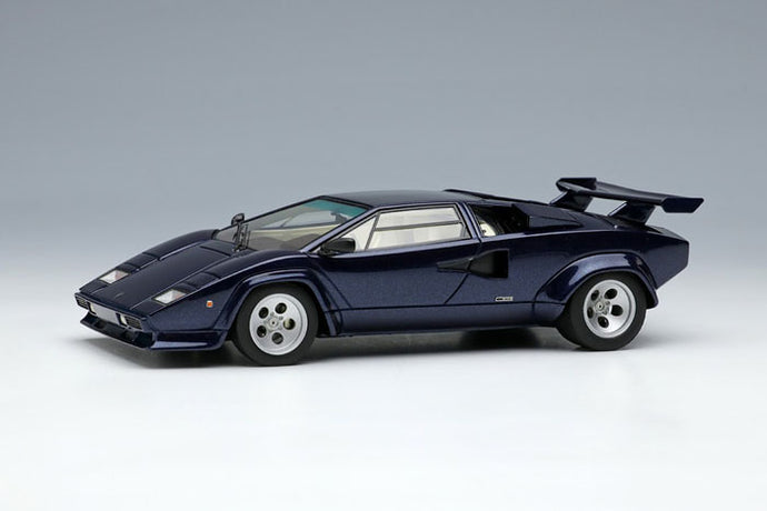 EIDOLON EM446C Lamborghini Countach LP5000S with Wing 1982 Metallic Dark Blue