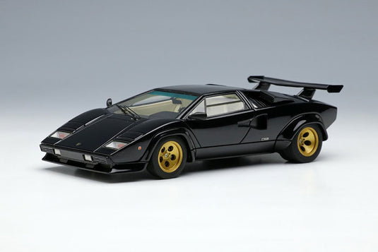 EIDOLON EM446E Lamborghini Countach LP5000S avec aile 1982 Noir Limité 40pcs