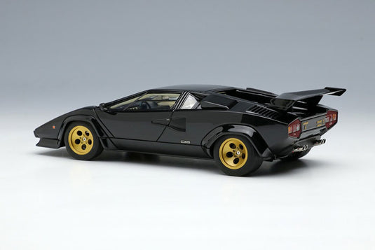 EIDOLON EM446E Lamborghini Countach LP5000S avec aile 1982 Noir Limité 40pcs