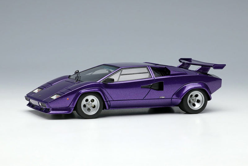 Chargez l&#39;image dans la visionneuse de la galerie, EIDOLON EM446F Lamborghini Countach LP5000S avec aile 1982 Violet métallisé
