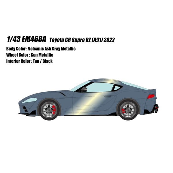 Pre-Order EIDOLON EM468A Toyota GR Supra RZ (A91) 2022 Volcanic Ash Metallic 1/43