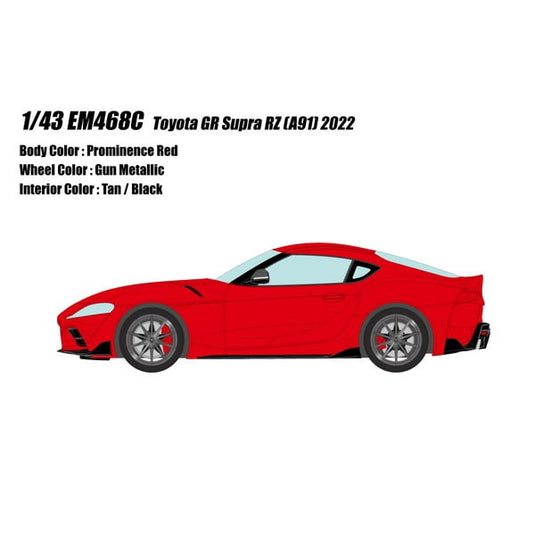 Pre-Order EIDOLON EM468C Toyota GR Supra RZ (A91) 2022 Prominence Red 1/43