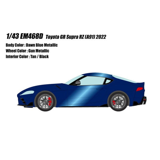 Précommande EIDOLON EM468D Toyota GR Supra RZ (A91) 2022 Bleu aube métallisé 1/43