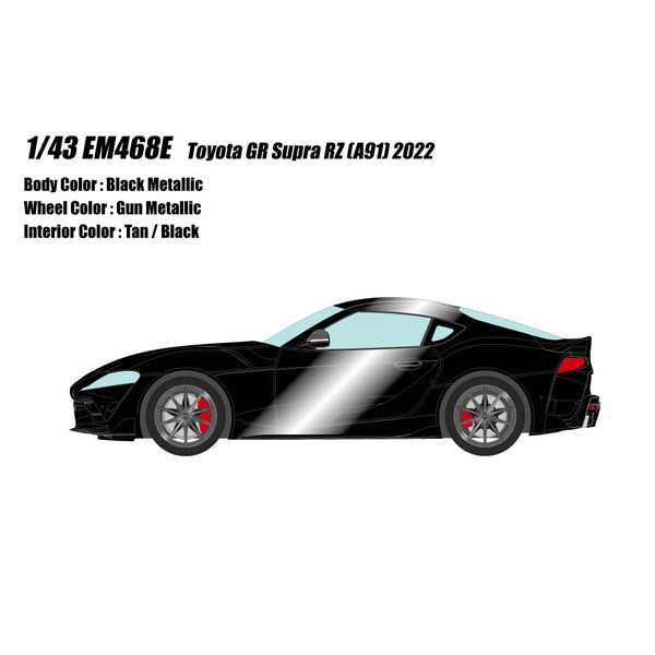 Pre-Order EIDOLON EM468E Toyota GR Supra RZ (A91) 2022 Black Metallic 1/43