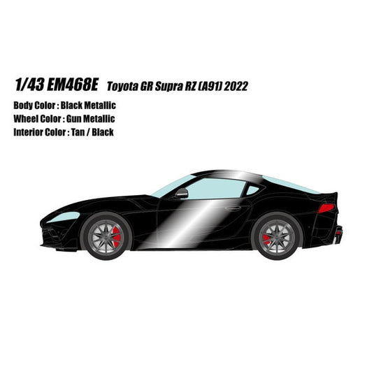 Précommande EIDOLON EM468E Toyota GR Supra RZ (A91) 2022 Noir Métallisé 1/43