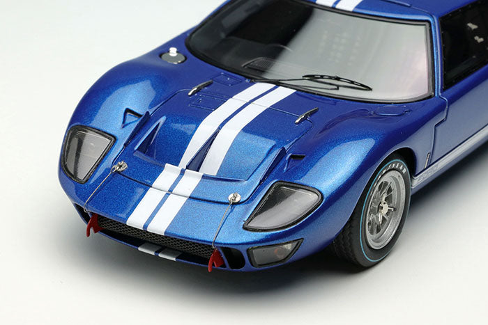 Chargez l&#39;image dans la visionneuse de la galerie, EIDOLON EM478A Ford GT40 Mk.II Street ver. 1966 Bleu Métallisé / Rayure Blanche Limitée 120pcs
