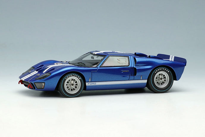 EIDOLON EM478A Ford GT40 Mk.II Street ver. 1966 Bleu Métallisé / Rayure Blanche Limitée 120pcs