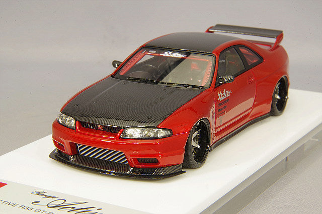 Laden Sie das Bild in Galerie -Viewer, EIDOLON 1/43 Garage Active R33 GT-R Widebody Concept Candy Red Reissue
