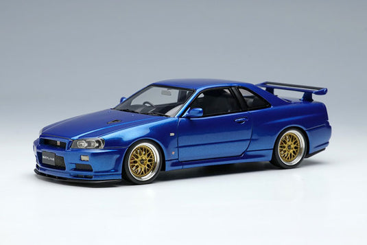 EIDOLON EM509A Nissan Skyline GT-R (BNR34) V-Spec II 2000 (roue BBS LM) Bleu Bayside