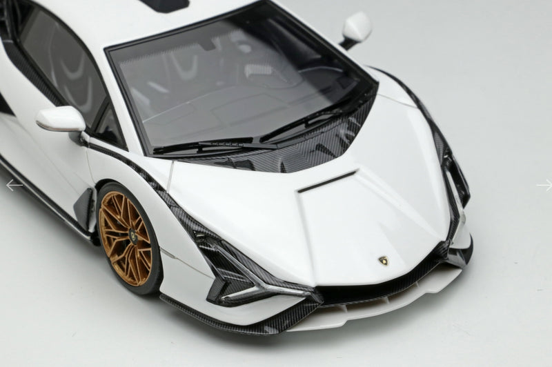 Chargez l&#39;image dans la visionneuse de la galerie, EIDOLON EM533B 1/43 Lamborghini Sian FKP 37 2019 Résine Bianco Monocerus
