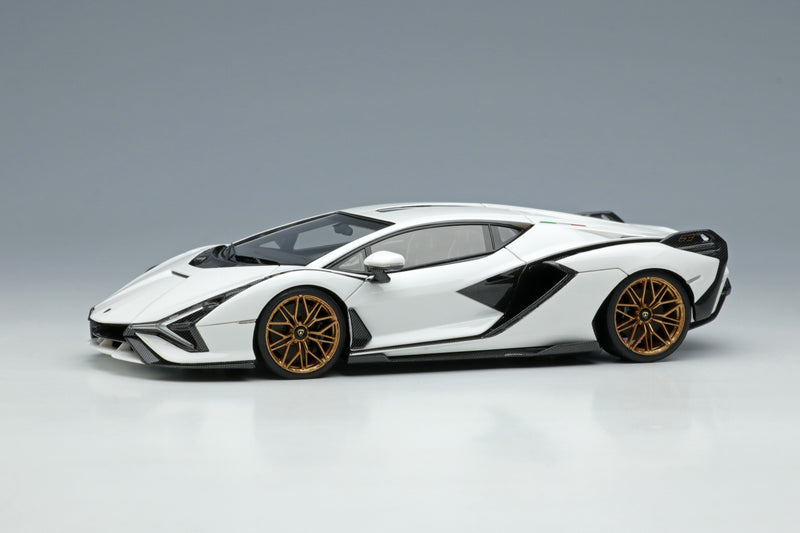 Chargez l&#39;image dans la visionneuse de la galerie, EIDOLON EM533B 1/43 Lamborghini Sian FKP 37 2019 Résine Bianco Monocerus
