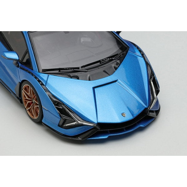 Chargez l&#39;image dans la visionneuse de la galerie, EIDOLON EM533D 1/43 Lamborghini Sian FKP 37 2019 Blu Aegeus Résine
