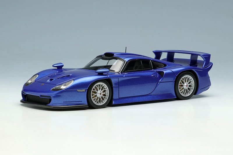 Laden Sie das Bild in Galerie -Viewer, EIDOLON EM554E Porsche 911GT1 EVO Street version 1997 Metallic Blue Limited 50pcs
