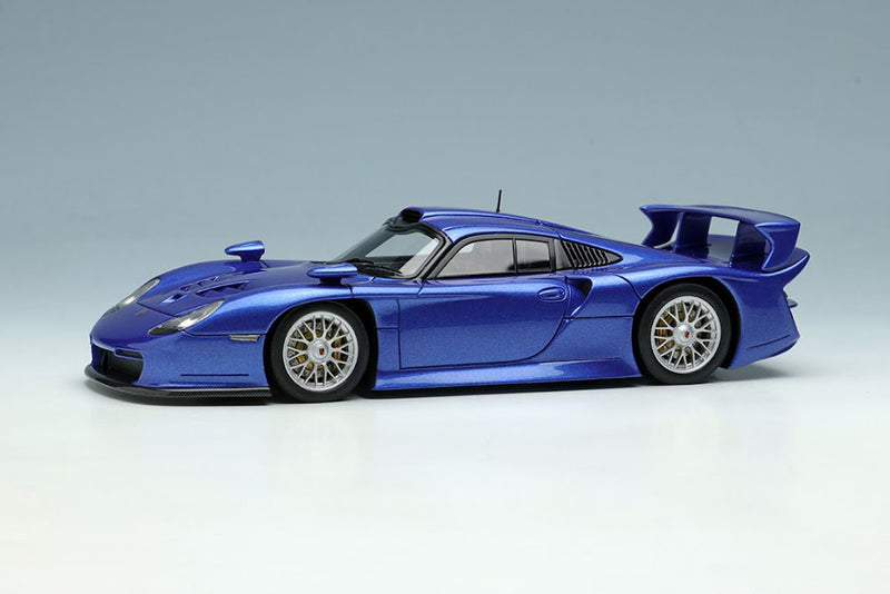 Cargue la imagen en el visor de la galería, EIDOLON EM554E Porsche 911GT1 EVO versión Street 1997 Azul Metálico Limitado 50 piezas
