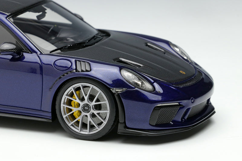 Carica immagine in Galleria Viewer, EIDOLON EM574H 1/43 Porsche 911 991.2 GT3 RS Weissach Package 2018 Iris Blue Metallic Resin
