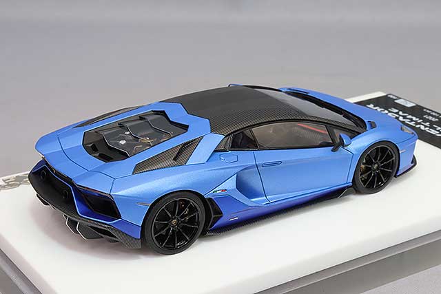 Cargue la imagen en el visor de la galería, EIDOLON 1/43 Lamborghini Aventador LP780-4 Ultimae 2021 Blu Aryone/Blu Meht/Nireo Wheels
