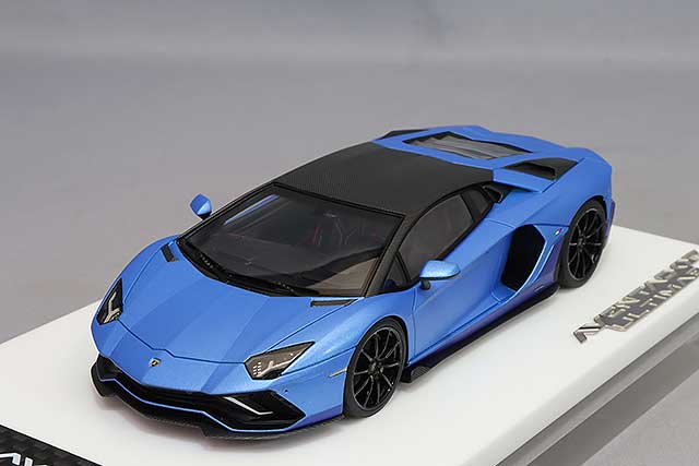 Cargue la imagen en el visor de la galería, EIDOLON 1/43 Lamborghini Aventador LP780-4 Ultimae 2021 Blu Aryone/Blu Meht/Nireo Wheels
