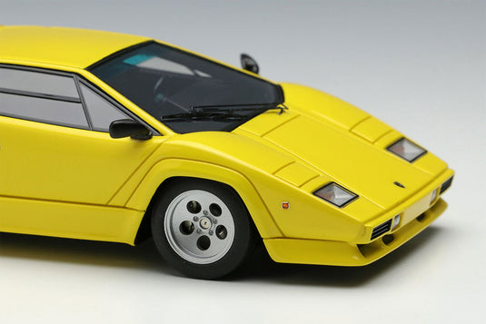 EIDOLON EM652E Lamborghini Countach LP5000 QV 1988 with Rear Wing Yellow Limited 80pcs