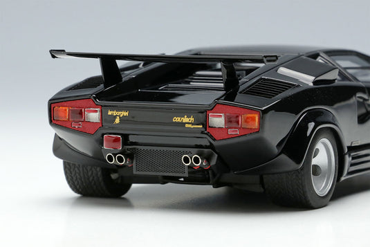 EIDOLON EM652G Lamborghini Countach LP5000 QV 1988 with Rear Wing Black Limited 50pcs