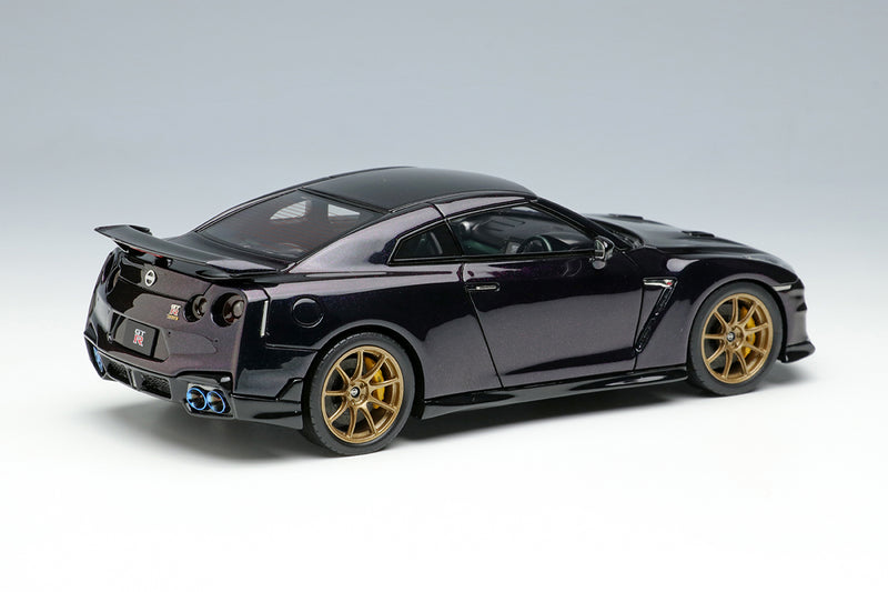 Chargez l&#39;image dans la visionneuse de la galerie, EIDOLON EM684F Nissan GT-R édition Premium T-spec 2024 Violet Minuit 1/43
