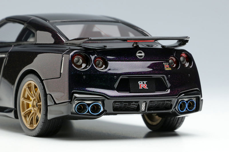 Chargez l&#39;image dans la visionneuse de la galerie, EIDOLON EM684F Nissan GT-R édition Premium T-spec 2024 Violet Minuit 1/43
