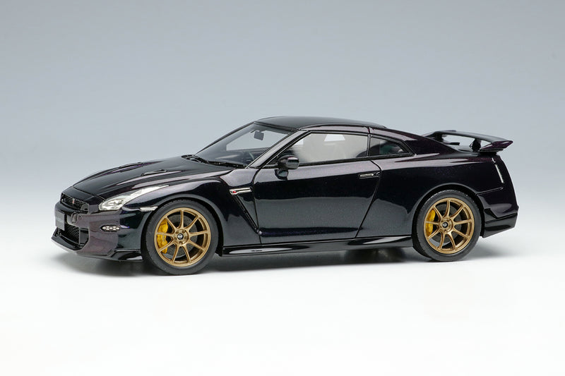 Chargez l&#39;image dans la visionneuse de la galerie, EIDOLON EM684F Nissan GT-R édition Premium T-spec 2024 Violet Minuit 1/43
