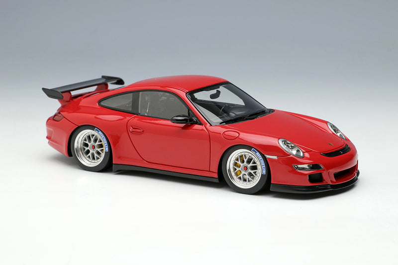 Laden Sie das Bild in Galerie -Viewer, EIDOLON EM710B Porsche 911 (997) GT3 RS (BBS Cup Wheel) Guards Red Limited 60pcs 1/43
