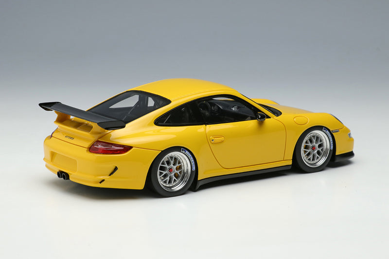 Chargez l&#39;image dans la visionneuse de la galerie, EIDOLON EM710E 1/43 Porsche 911 997 GT3 RS BBS Cup Wheel 2007 Speed ​​Jaune Résine
