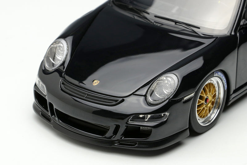 Cargue la imagen en el visor de la galería, EIDOLON EM711A Porsche 911 (997) GT3 RS (Rueda BBS LM) Negro Limitado 100 piezas 1/43
