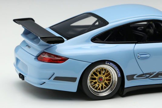 EIDOLON EM711B 1/43 Porsche 911 997 GT3 RS 2007 BBS LM Wheel Gulf Blue/Black Livery Resin