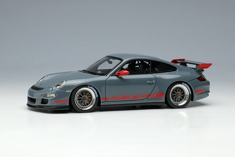 Load image into Gallery viewer, EIDOLON EM711E 1/43 Porsche 911 997 GT3 RS 2007 BBS LM Wheel Slate Grey/Red Livery Resin
