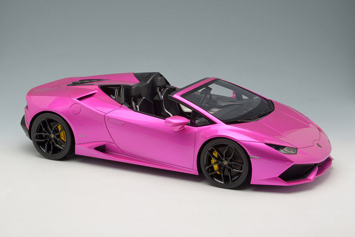 Chargez l&#39;image dans la visionneuse de la galerie, EIDOLON EML006SC2 1/18 Lamborghini Huracan LP610-4 Spider Flash Pink
