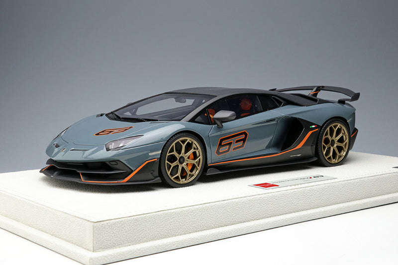 Cargue la imagen en el visor de la galería, EIDOLON EML027J 1/18 Lamborghini Aventador SVJ 63 2018 Grigio Telesto Limited 63pcs
