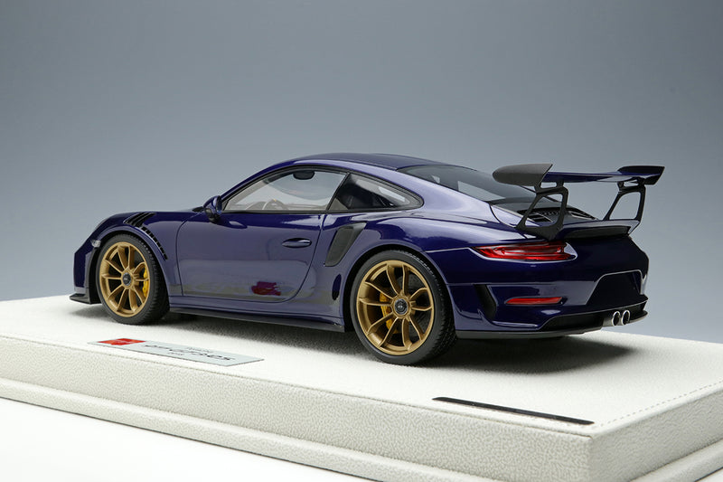 Cargue la imagen en el visor de la galería, EIDOLON EML060J 1/18 Porsche 911 991.2 GT3 RS 2018 Resina Azul Iris Metálico
