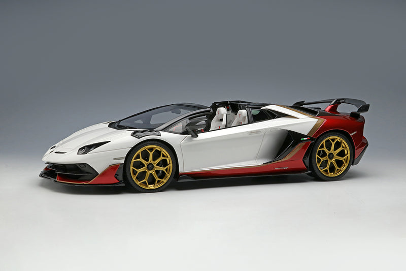 Load image into Gallery viewer, EIDOLON EML079B 1/18 Lamborghini Aventador SVJ Roadster 2020 Ad Personam 2 Tone Paint Pearl White/Rosso Cons Resin
